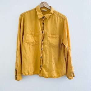 Harper Mustard Button Down Shirt